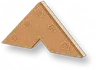 Grão Pálido - Parede Triangular Marrom-quente - Grande