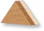 Grão Pálido - Parede Triangular Marrom-quente - Pequena