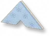 Grão Pálido - Parede Triangular Azul-celeste - Grande