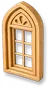 Janela de Madeira Arqueada Pontiaguda